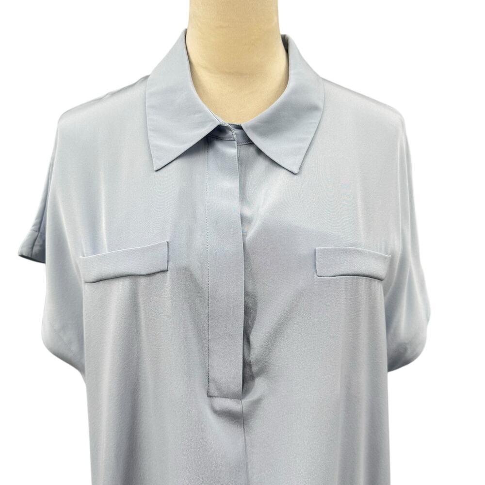 Diane von Furstenberg NWT XS/S Hatsu Tiered Colorblock Silk Crepe Shirt Dress - Picture 8 of 15